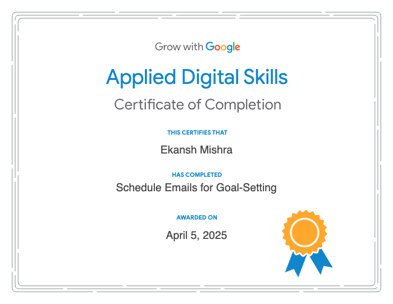 Google Applied Digital Skills evidence two