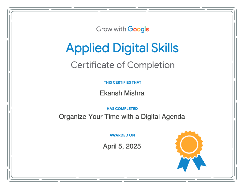 Google Applied Digital Skills evidence four